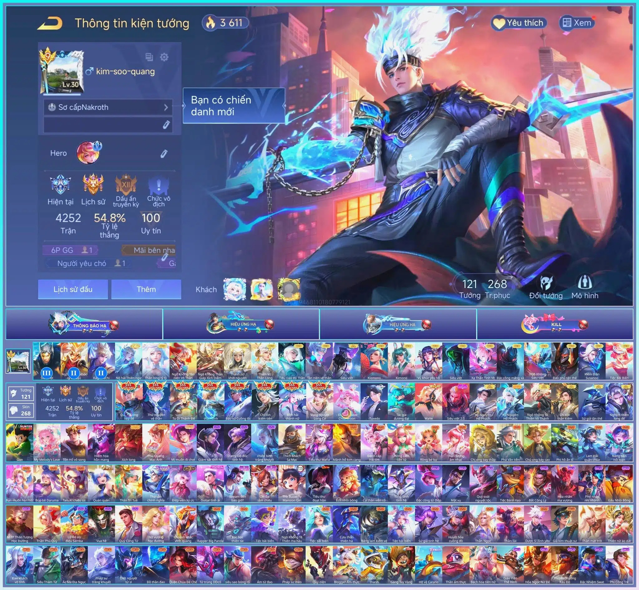acc random có tỷ lệ nổ skin SSS